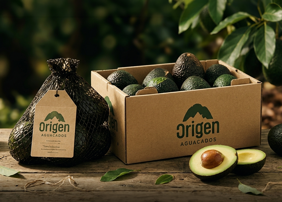Bolsa de 3 kg y caja de 5 kg de Aguacates Origen