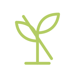 Icono de un brote para no introducir organismos en el ecosistema