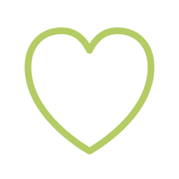 Icono de corazón para respetar el espacio de la biodiversidad